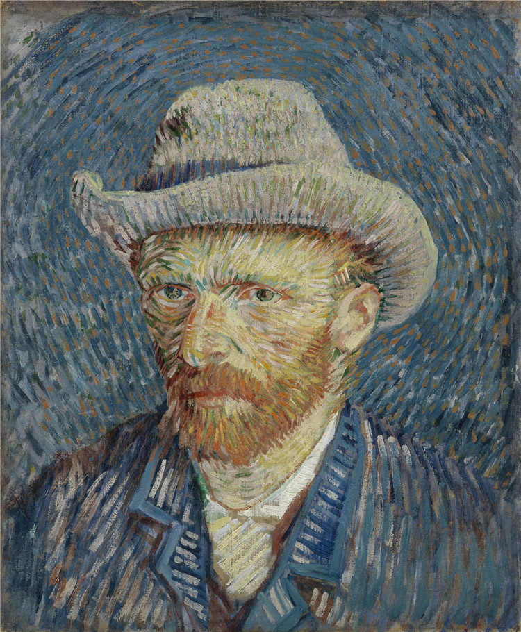 Self-Portrait With Grey Felt Hat Van Gogh Oil Painting